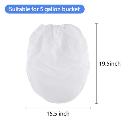 Sukh 15pcs Paint Strainer Bag - 5 Gallon Paint Filter Mesh Strainer Bucket