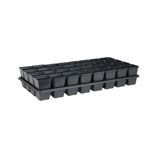 Bootstrap Farmer 32 Cell Seed Trays 2.5 Inch Pots 10 Pack Black - size: 10 Trays 320 Pots