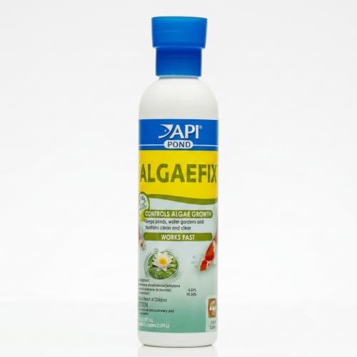 API POND ALGAEFIX (8 fl oz) Pond Algae Control - Copper Free - Clean, Clear Water - Up to 2400 Gallons - Safe for Fish & Plants - Water Gardens & Fountains - Natural Active Ingredient - EPA-Registered - size: 8-Ounce