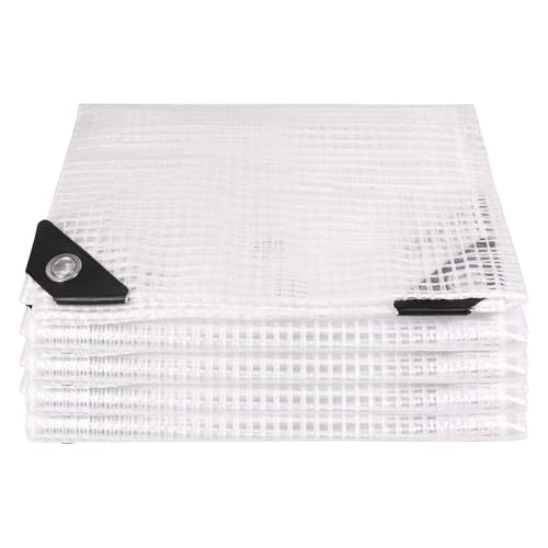 Greenhouse Cover,Clear Plastic Covering, 16Mil Thickness Heavy Duty Clear tarp for Chicken coop,Gardening,Farming, Greenhouse Plastic sheeting with Grommets (White, 3ft*3ft) - size: 3ft*3ft