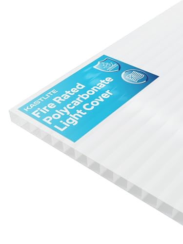 KASTLITE Thermoclear Fire-Rated Elevator Lens, 23.75" x 47.75", 1-Pack - size: 23.75" x 47.75"