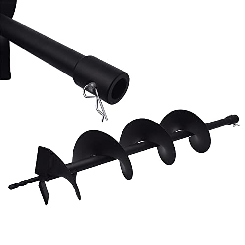 kimllier 6 Inch Earth Auger Drill Bits 4/6/ 8/10/12 Inch for Gas Powered Post Fence Hole Digger Planting Bulbs, Potted Plants
