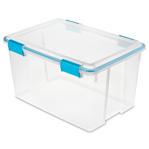 Sterilite Gasket Storage Box with Lids for Home & Office, 54 Quart, 8-Pack - size: 54 Quart, style: 8 Pack