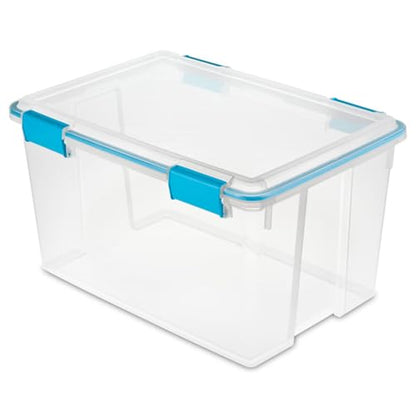 Sterilite Gasket Storage Box with Lids for Home & Office, 54 Quart, 8-Pack - size: 54 Quart, style: 8 Pack