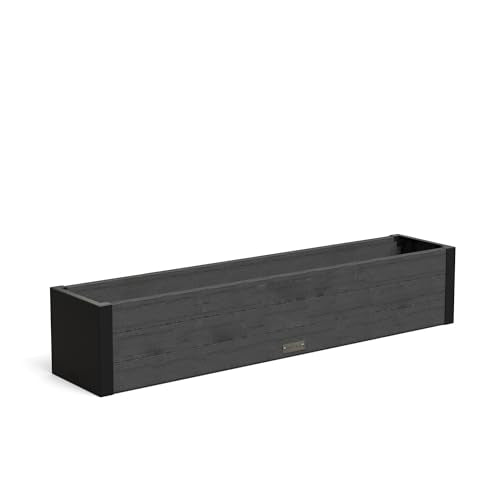 Mayne Horizon 48in Rectangular Window Box Planter, Charcoal - size: 48in