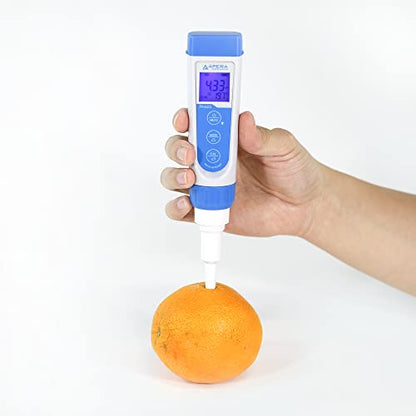 Apera Instruments Premium Series PH60S Food pH Meter Tester Kit with Food-Grade Swiss Spear pH Electrode, ±0.01 pH Accuracy, -2.00-16.00 pH Range (AI313) - style: For Food Samples
