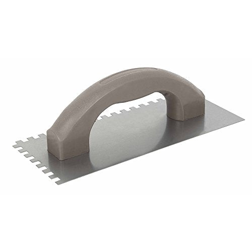Goldblatt G02392 1/4-Inch By 1/4-Inch By 1/4-Inch Square Notch Trowel With Plastic Handle