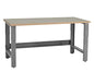 Table & Workbench: 1" Thick Particle Board Top, Height Adjustable Bench - 30" D x 48" L x 30" - 36" H - By BenchPro - size: 30" D x 48" L, style: Particle Board