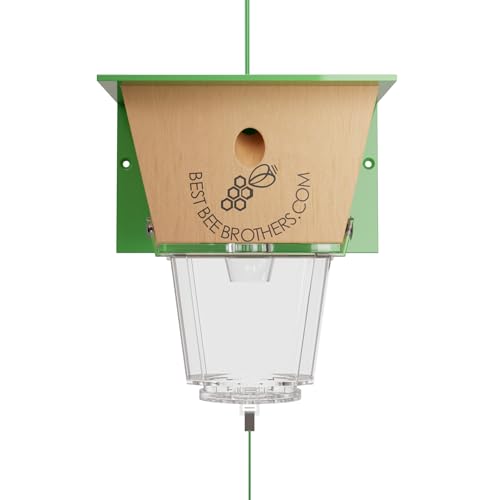 Best Bee Brothers Ultimate Carpenter Bee Trap for Outside - color: 1 Pack Green, size: 1 Pack