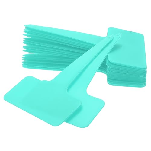 uxcell 100Pcs 4 Inch Plant Labels Large T-Style Garden Marker Plant Tags Garden Labels for Flower Beds,Pots Vegetables Lake Blue - color: Lake Blue