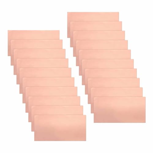 MECCANIXITY 20PCS Copper Foil Thin Tape Sheet 4" x 5" Copper Metal - size: 4"(100mm) W x 5"(125mm) L