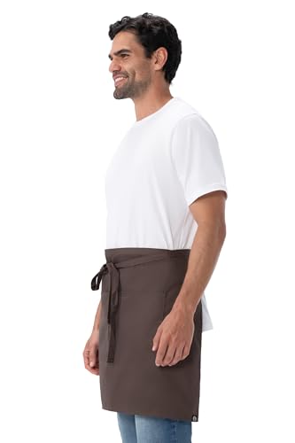 Chef Works Unisex Half Bistro Server Apron - color: Espresso, 1 Pack