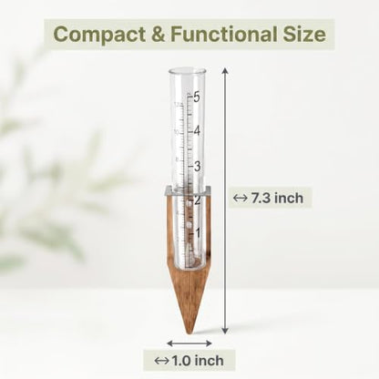 4 Pack Plastic Rain Gauge Outdoor with Metal Stake for Yard Garden Lawn
