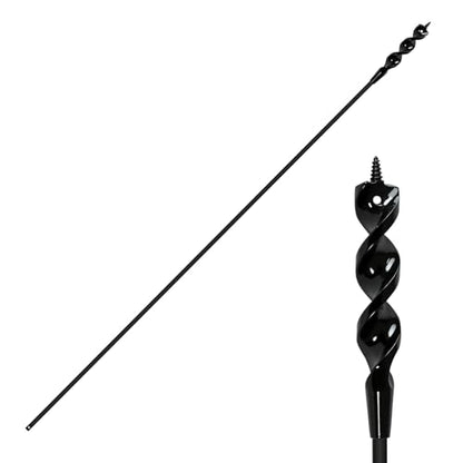 54 Inch Flexible Drill Bit Installer, 3/4" Auger Drill Bit with Screw Point & Fish Eye, 1/4" Anti-Slip Hex Shank Wire Pulling Drill Bit for Wall Ceiling Conduit Installation, Includes Storage Tube