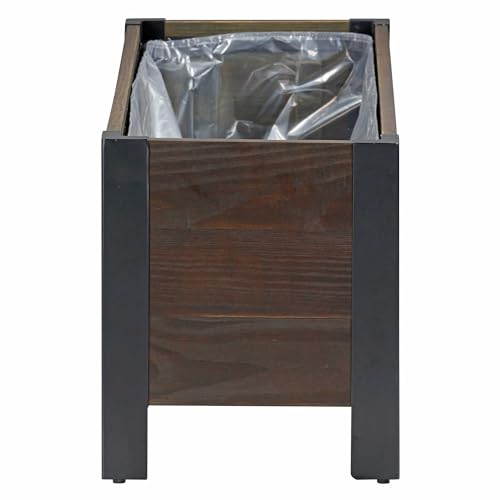 Grapevine Urban Garden Low-Profile Planter, FSC Recycled Wood, Rectangular, 37IN x 12.6IN, Cocoa Brown