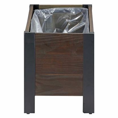 Grapevine Urban Garden Low-Profile Planter, FSC Recycled Wood, Rectangular, 37IN x 12.6IN, Cocoa Brown
