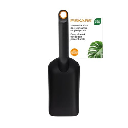 Fiskars Soil Scoop for Potting & Transplanting, 1.5 Cup Capacity, Black - style: Soil Scoop