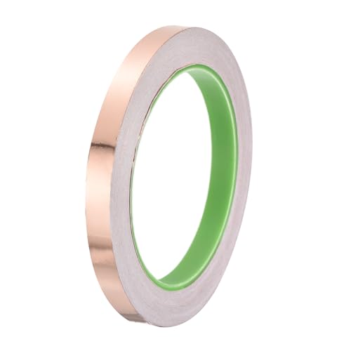 PATIKIL Copper Foil Tape 0.39 Inch x 66 Feet 0.05mm Thick Double Sided Conductive Adhesive EMI Shielding for Electronics, Circuits, Grounding - size: 0.39 Inch x 66 Feet