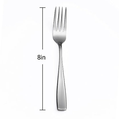 Eslite Stainless Steel Dinner/Salad Forks Set,12-Piece,8 Inches (Pack of 3) - size: 8 inches (Pack of 3)