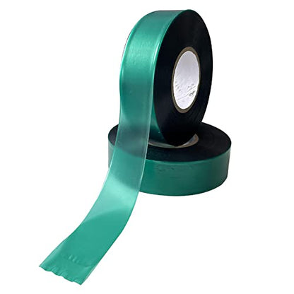 2 Rolls Stretch Tie Tape Garden Tie Green Thick Plant Ribbon for Indoor Outdoor Patio Plant Tree, Branches, Climbing Planters, Flowers, 1 Inch Wide by 150 Feet Long (Pack of 2) - size: 1 Inch (Pack of 2)