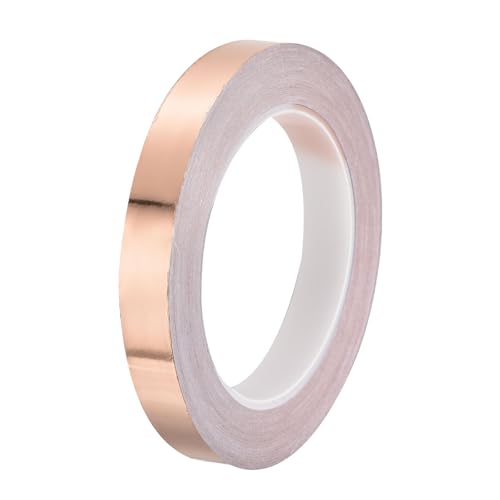 PATIKIL Copper Tape 0.59 Inch x 27 Yards 0.05 Thick Copper Foil Tape Single Sided Conductive Adhesive EMI Shielding for Electronics, Circuits, Grounding - size: 0.59 Inch x 27 Yards x 0.05mm