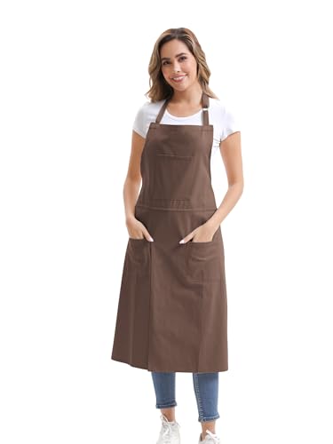Nanxson Pottery Apron Split Leg with 3 Pockets & Adjustable Buckle - color: Brown