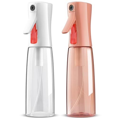 Continuous Spray Bottle for Hair, Ultra Fine Mist Sprayer, 2 Pack