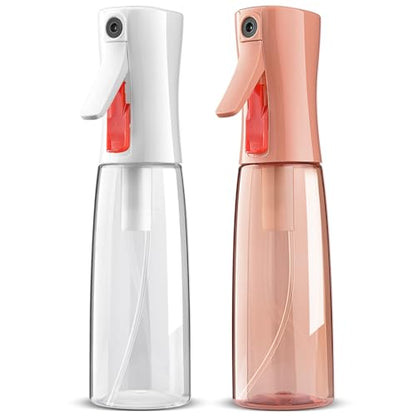 Continuous Spray Bottle for Hair, Ultra Fine Mist Sprayer, 2 Pack