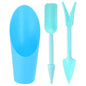 M METERXITY 2-Set Succulent Tools, Plastic 2-in-1 Mini Garden Shovel Hand Succulent Transplanting Tools Garden Shovel Transplant Trowel for Planting/Digging/Aerating/Sowing [Blue] - color: Blue