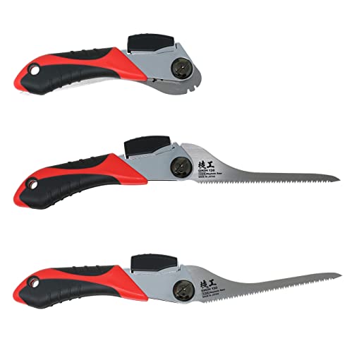 KAKURI Japanese Folding Keyhole Saw 5-1/8", Small Foldable Pocket Hand Saw - color: Japanese Folding Saw (Jab Saw)