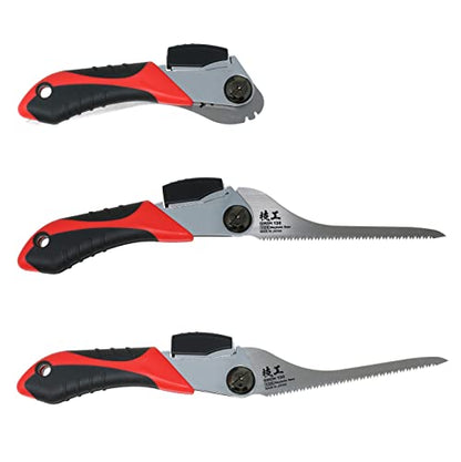 KAKURI Japanese Folding Keyhole Saw 5-1/8", Small Foldable Pocket Hand Saw - color: Japanese Folding Saw (Jab Saw)