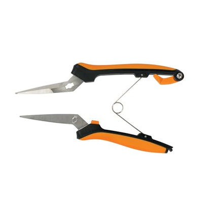 Fiskars 6" Curved Micro-Tip Pruning Snips, Garden Scissors For Tight Spaces, Curved (Pack of 6) - style: Curved Snips (Pack of 6)