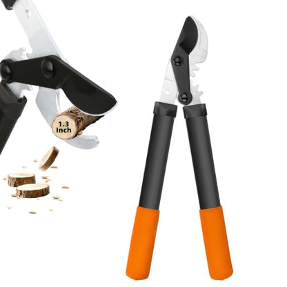 Loppers, Branch Cutter, Tree Trimmer with 1.3" Cut Clean Capacity