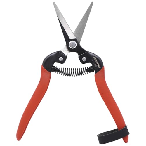 Zenport H300 Harvest Shear, Long Straight Carbon Steel Blade , Orange