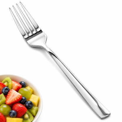 SANTUO 8-Piece Salad Fork Set, Stainless Steel Small Forks, Mirror Polished Dishwasher Safe Dessert Forks for Salad, Fruit, Cake, Snacks and Appetizers - size: 6.5 Inches Dinner Fork 8pcs