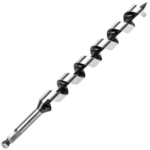 1 Inch x 12 Inch Auger Drill Bit for Wood,1 Inch Hex Shank - size: 1" x 12"