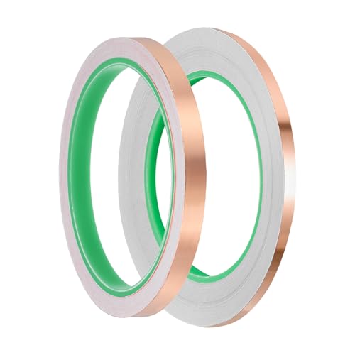PATIKIL Copper Foil Tape (0.31" x 33/66FT) (1Set) Double Conductive Tape - size: 0.31 Inch x 33/66FT