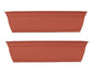 The HC Companies Eclipse Window Planter Box, 30 Inch, Clay, 2-Pack - color: Clay, size: 30" (Pack of 2)