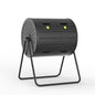 Vixzen Compost Tumbler Outdoor,38 Gallon Dual Chamber Compost Bin,Easy-Turn,Lockable Inlet,Rotating Compost Bin for Garden, Kitchen, and Yard Waste,Black - color: Black
