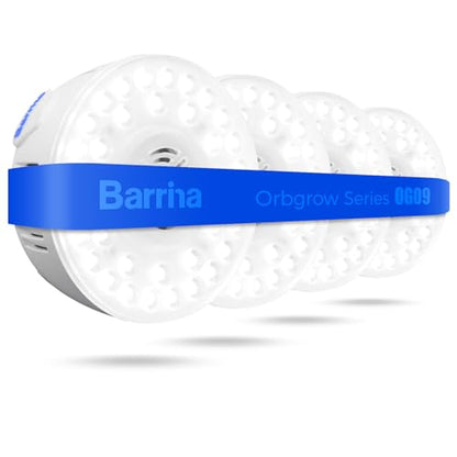 Barrina Orbgrow OG09 Puck Grow Light, 36W(4 x 9W), 5000K, 4 Packs, White - color: 5000K-White Cover, size: 4 Packs without Timer