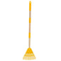 Kids Leaf Rake - 3-Section Adjustable Handle, Lightweight, Wood & Plastic, Small Garden Tool for Children (Yellow) - color: Yellow