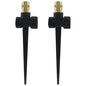 2 Pcs Metal Lawn Sprinklers, 360° Coverage Water Sprinkler, Black - color: Black,2pcs