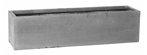 Modern Rectangle Balcony Window Cement Gray Planter Box Elegant Rectangular 8" H x 8" W x 32" L Flower Pot - color: Cement Grey, size: 8x8x32