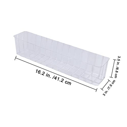 10 Pcs Plastic Planter Liners Clear Rectangular Plastic Liners for Flower Box Planter Window Box Planter 16.2" L x 3" W x 3.5" H for Indoor Outdoor Flower Arrangement Succulent Garden Windowsill Decor
