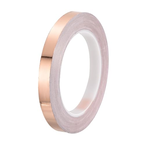 PATIKIL Copper Tape 0.47 Inch x 27 Yards 0.05 Thick Copper Foil Tape Single Sided Conductive Adhesive EMI Shielding for Electronics, Circuits, Grounding - size: 0.47 Inch x 27 Yards x 0.05mm