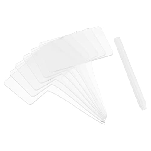 PATIKIL Acrylic Plant Tag Set, 12 Pack Reusable Rectangle, Transparent