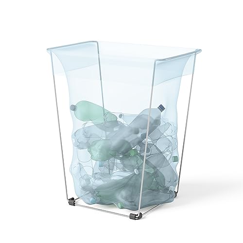 Bag Holder Stand for 39-45 Gallon Plastic & Paper Bags, 30" - For Garbage, Trash, Leaves, Lawn Yard Work, Laundry, Parties - Heavy Duty Indoor Outdoor Portable Metal Rack Dismantles for Easy Storage
