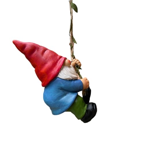 Hanging Gnome Garden Statue Decoration,Climbing Gnomes Statue Figurine Ornament for Indoor Outdoor Home Garden Decor - style: Climbing Gnome