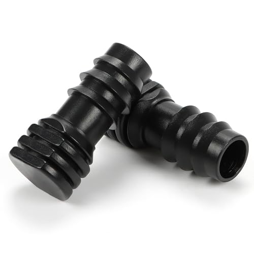 1/2 inch Drip Irrigation End Cap Fittings, 13mm ID Barbed End Plug Parts for 1/2 Inch Irrigation Tubing (0.520" ID) Drip Line Goof Plug Connector for Garden Irrigation System (15 Pack) - size: 1/2" Barbed Plug