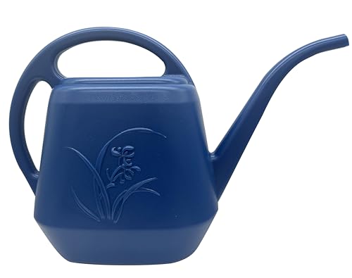 Hand Plant Watering Can - 1 Gallon - Blue - with Long Spout for Indoor and Outdoor Plant Garden - color: Blue